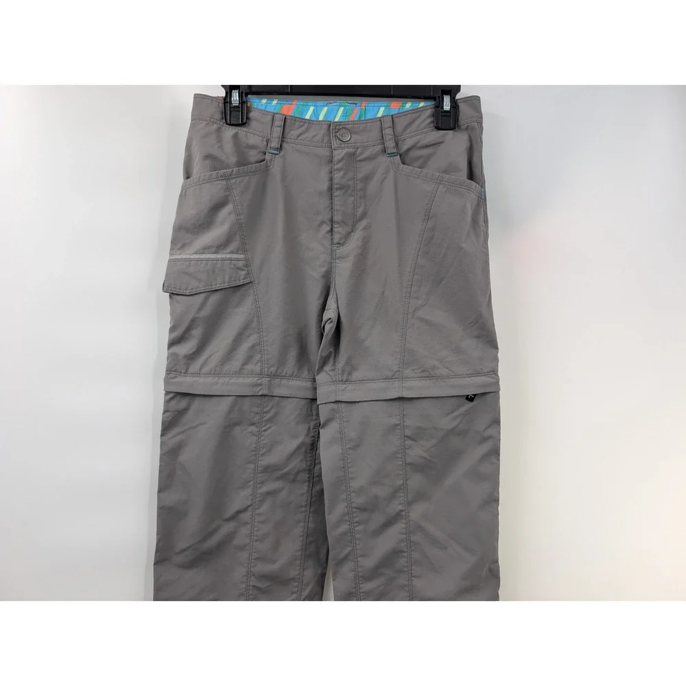 North Face Girls Convertible Pants Gray Size Large 14/16 Outdoor Zip Off‎ Gray - Picture 3 of 9